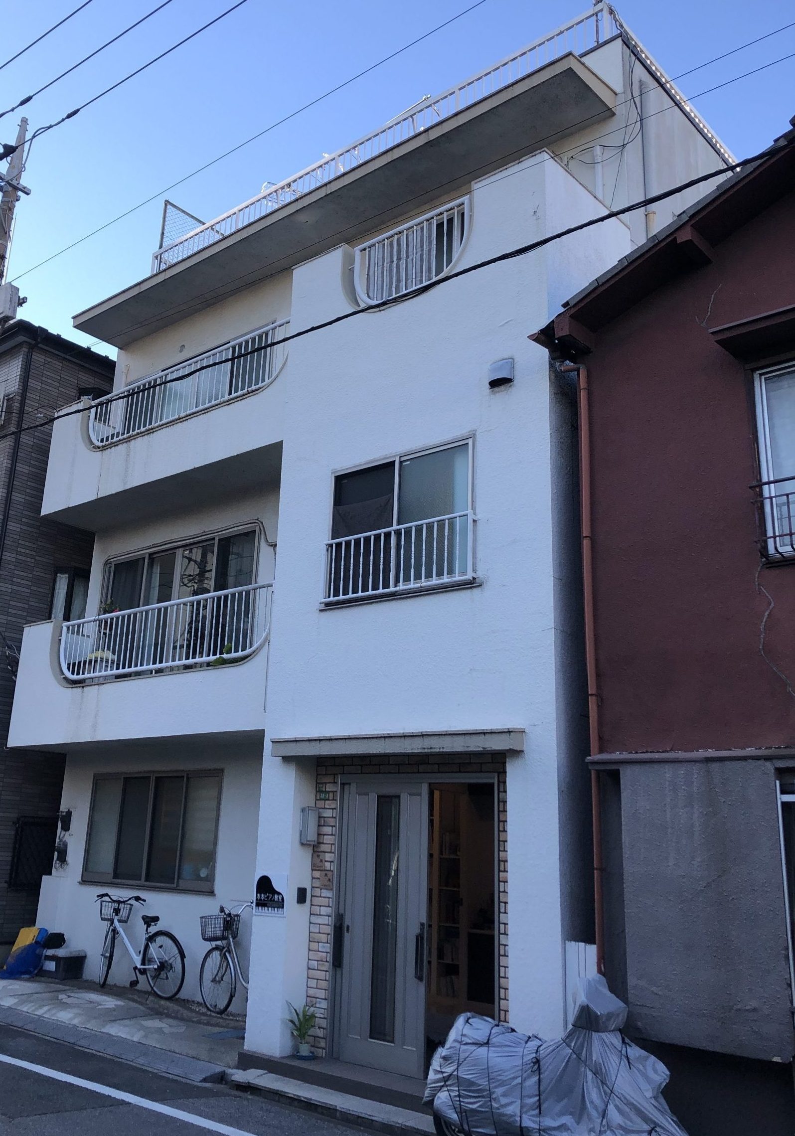 東京都足立区(外壁塗装/防水工事/ホワイト)Before画像