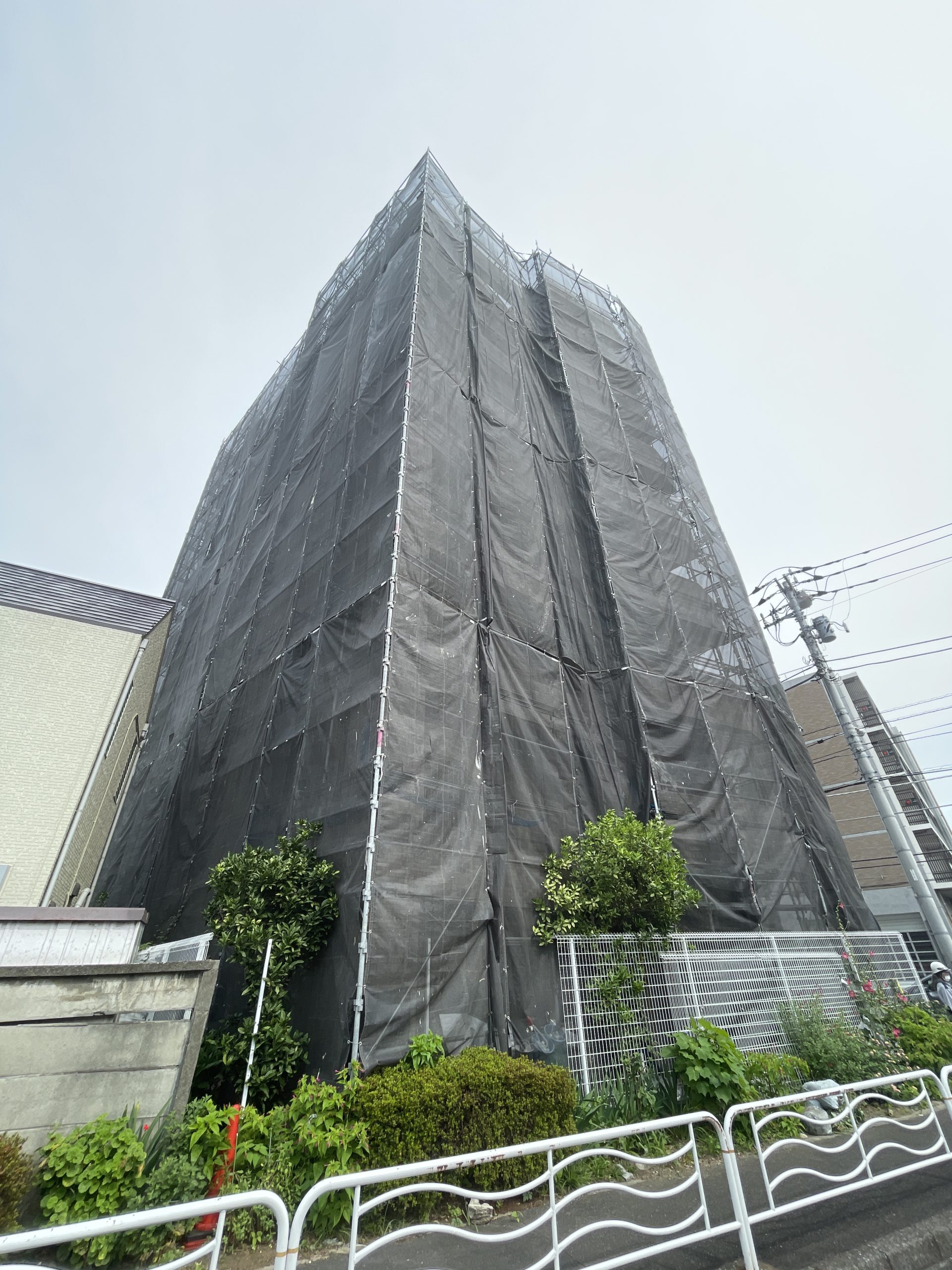 東京都江東区マンション（大規模修繕工事/外壁塗装/防水工事/アイボリー）Before画像