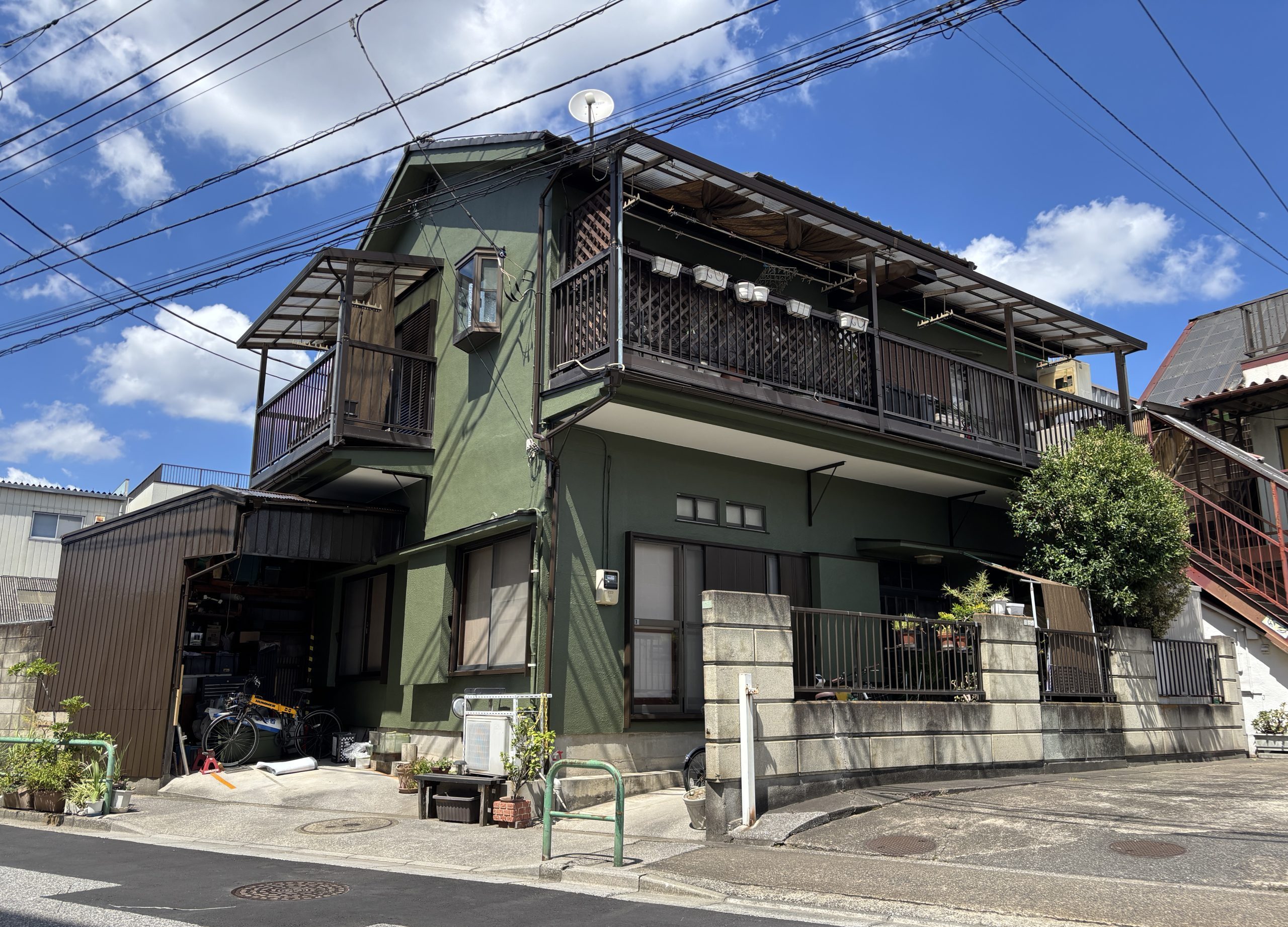 東京都足立区(外壁塗装/窓枠交換/グリーン)After画像