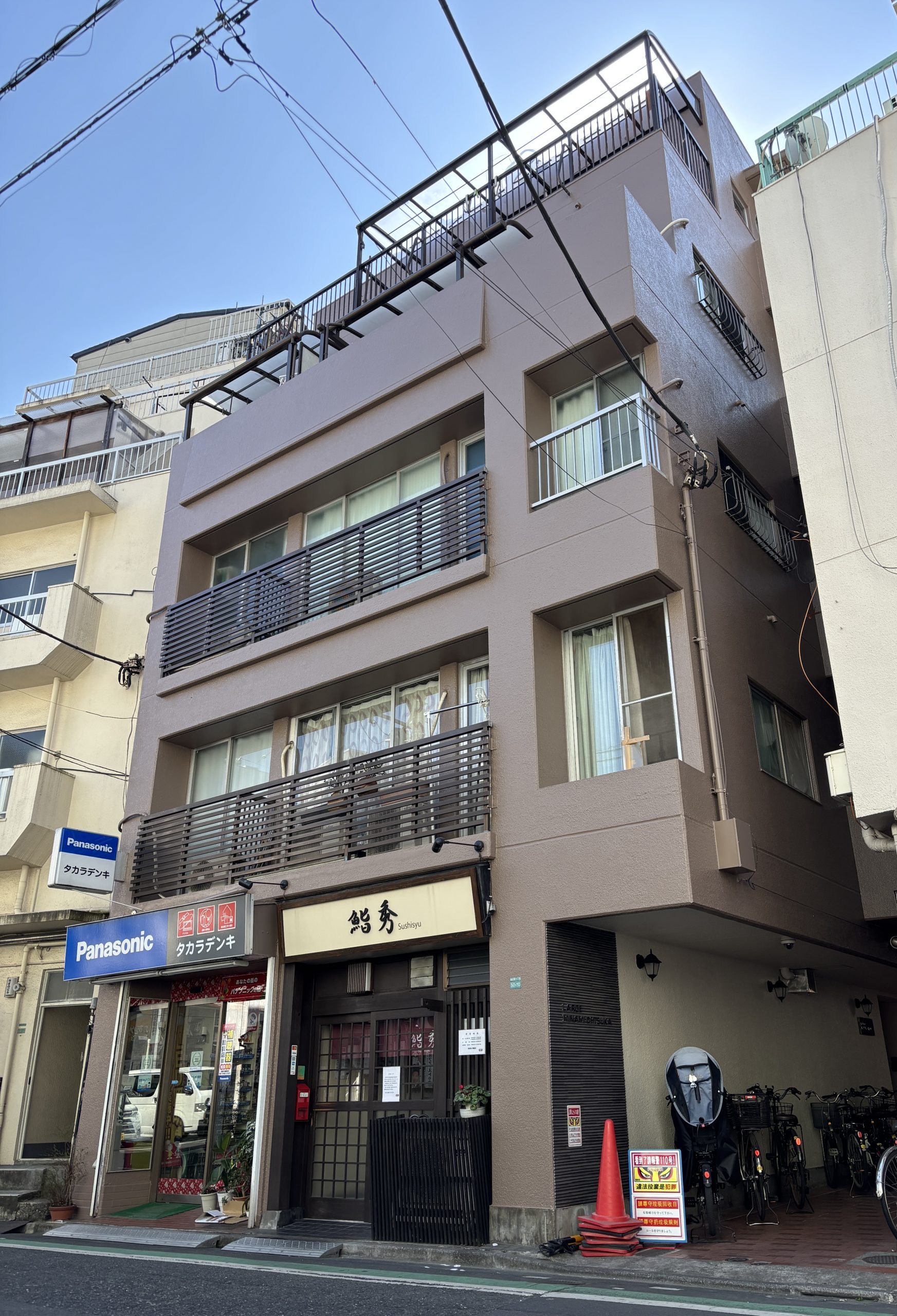 東京都豊島区マンション(大規模修繕工事/外壁塗装/防水工事/ブラウン)After画像