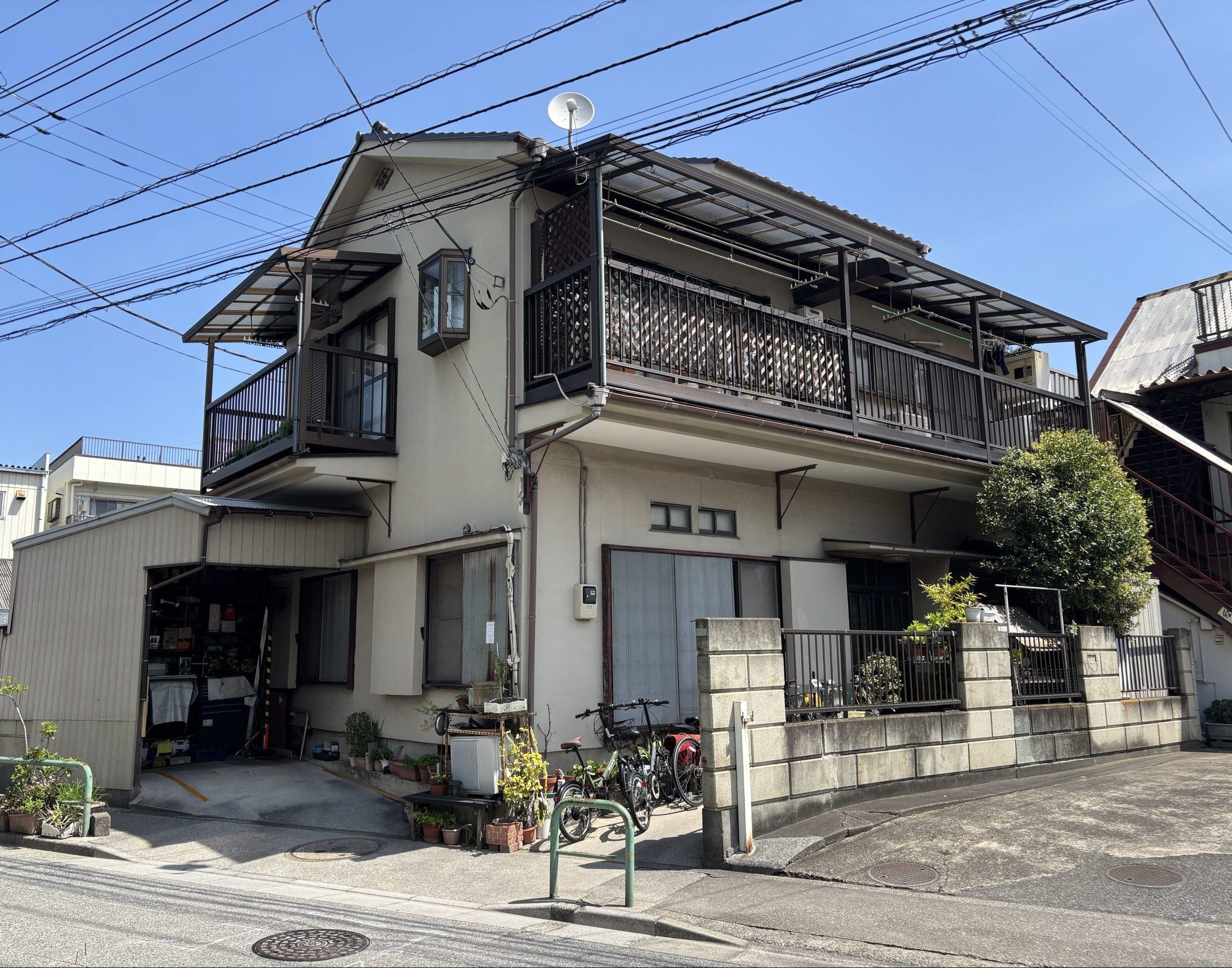 東京都足立区(外壁塗装/窓枠交換/グリーン)Before画像