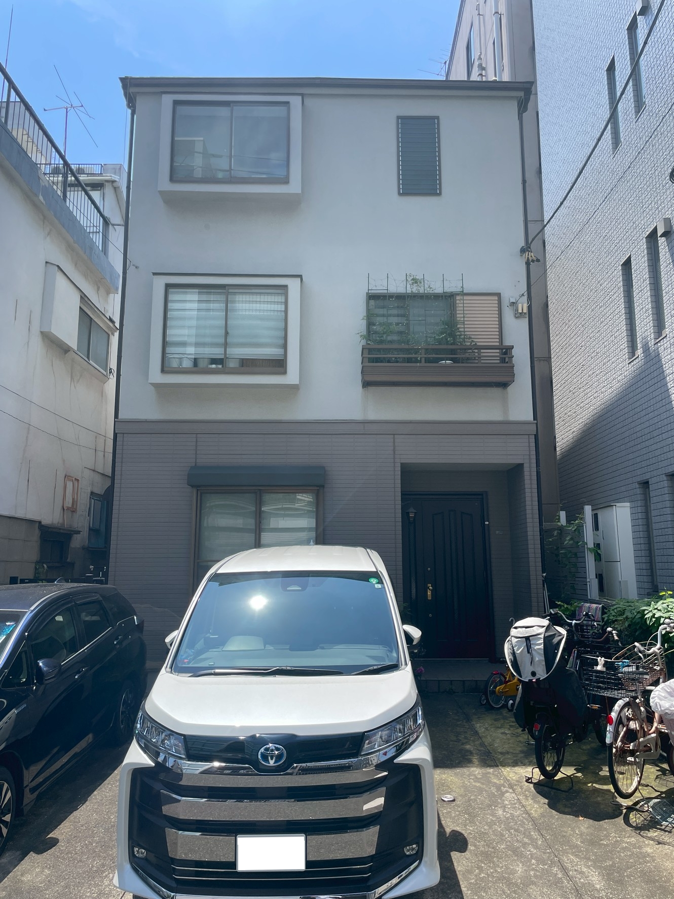 東京都荒川区（外壁塗装/屋根塗装/ベージュ/ブラウン/ツートーン）Before画像