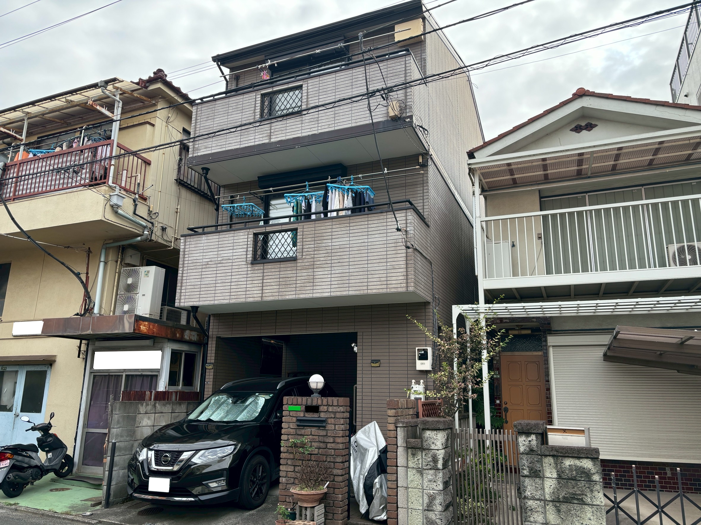 東京都足立区(外壁塗装/屋根塗装/ブルーグレー)Before画像