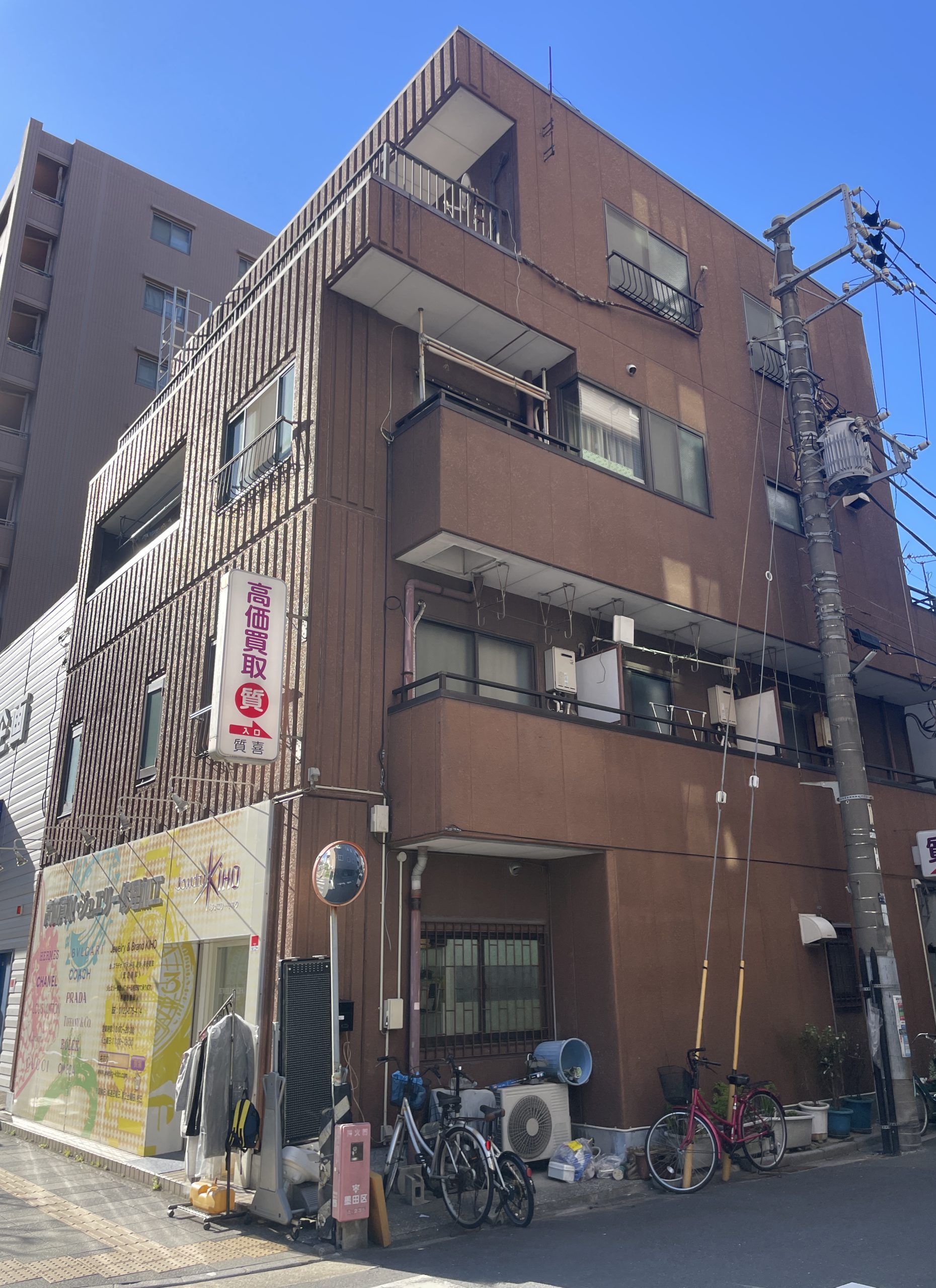 東京都墨田区(大規模修繕工事/防水工事/ブラウン)Before画像