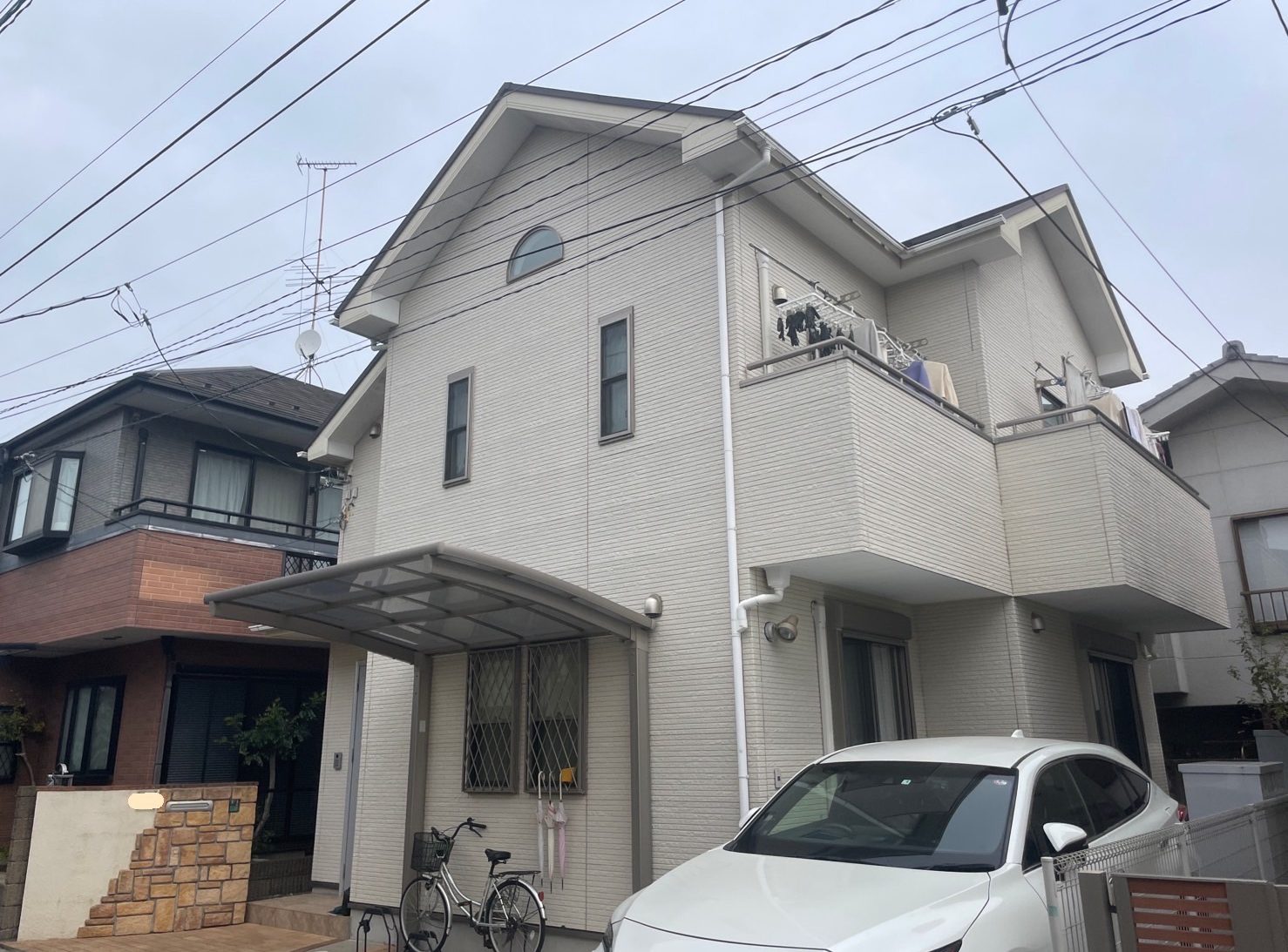 東京都葛飾区(外壁塗装/屋根塗装/クリヤー)Before画像