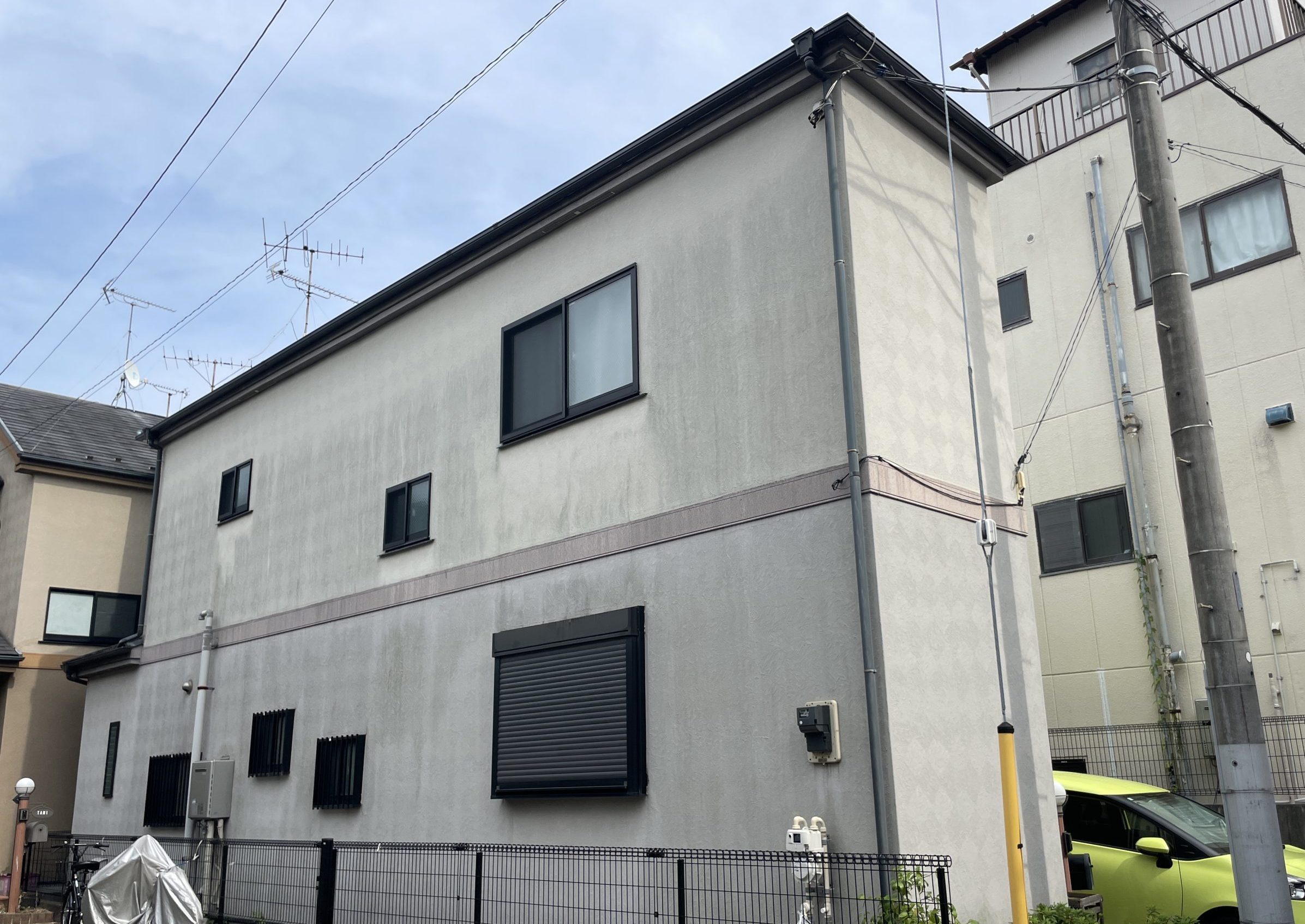 東京都荒川区(外壁塗装/屋根塗装/グレー/ベージュ/ツートーン)Before画像