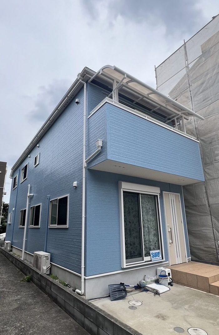 東京都足立区(外壁塗装/屋根塗装/ライトブルー)After画像