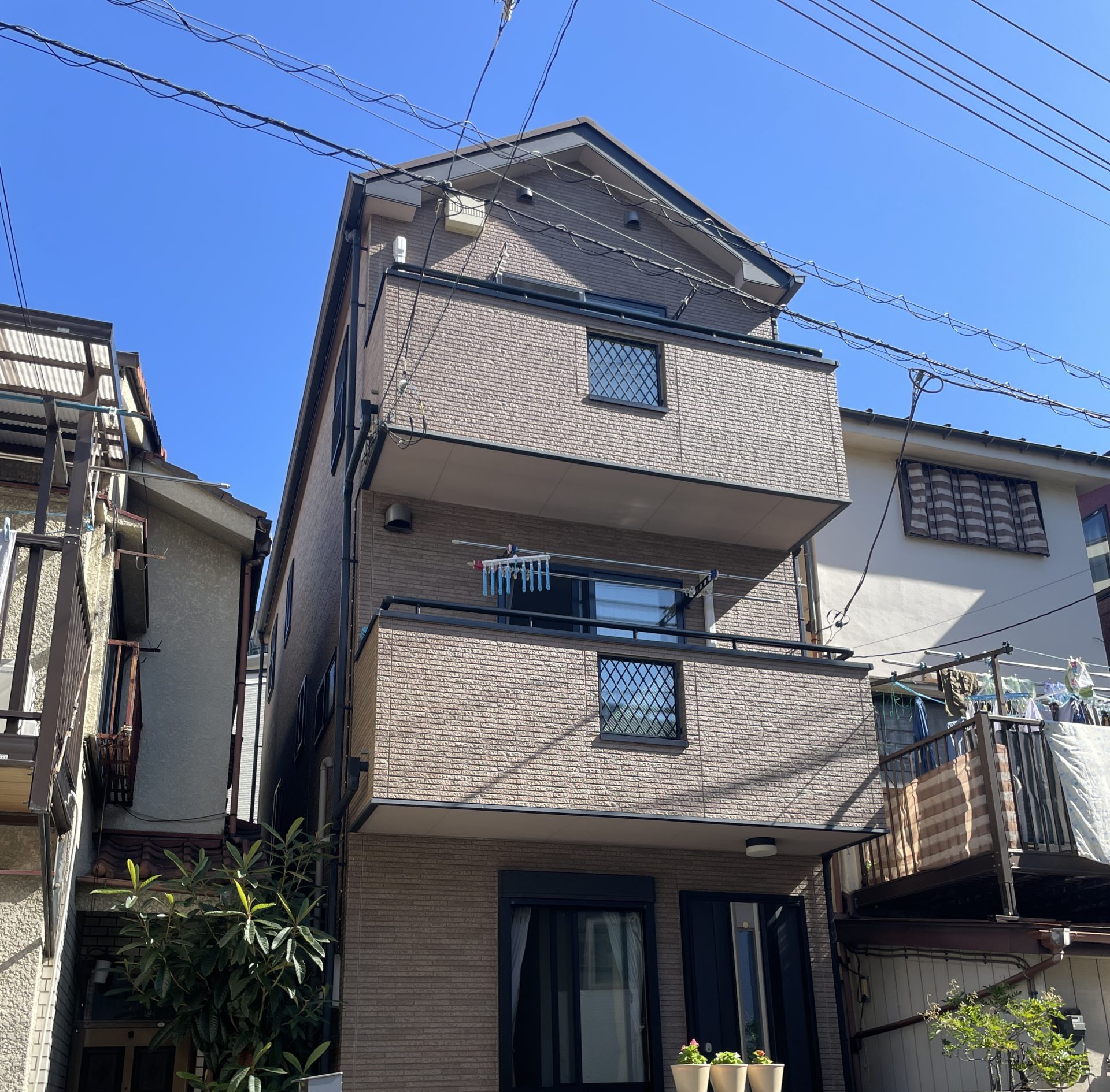 東京都荒川区（外壁塗装/屋根塗装/クリヤー）Before画像