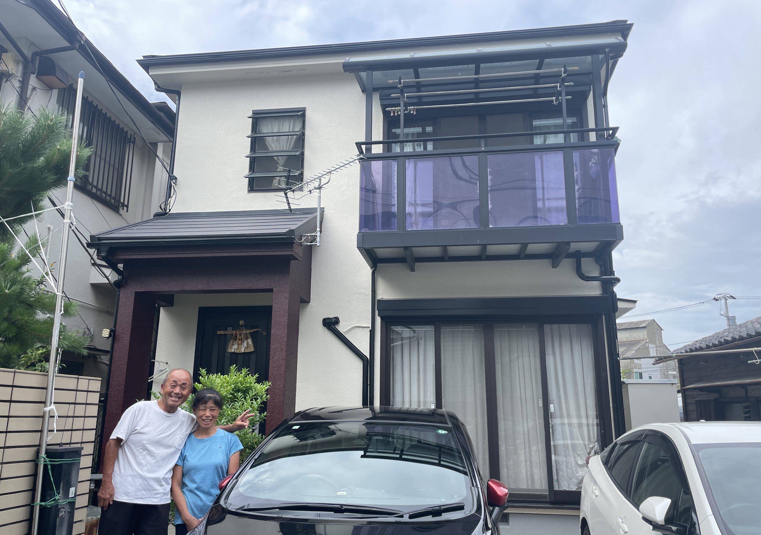 東京都足立区（外壁塗装/アイボリー/ブラウン/ツートーン）After画像