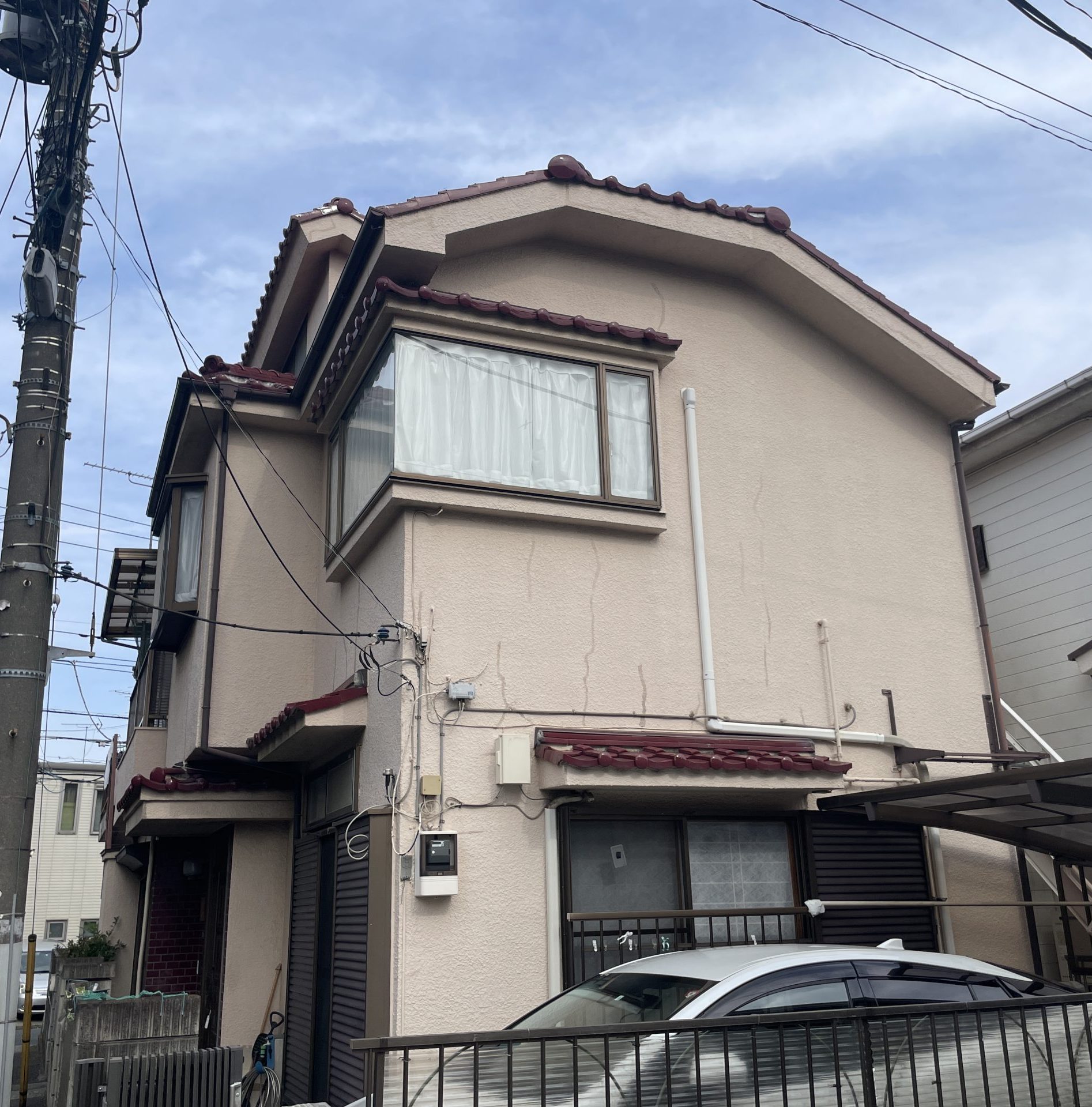 東京都葛飾区（外壁塗装/ベージュ）Before画像