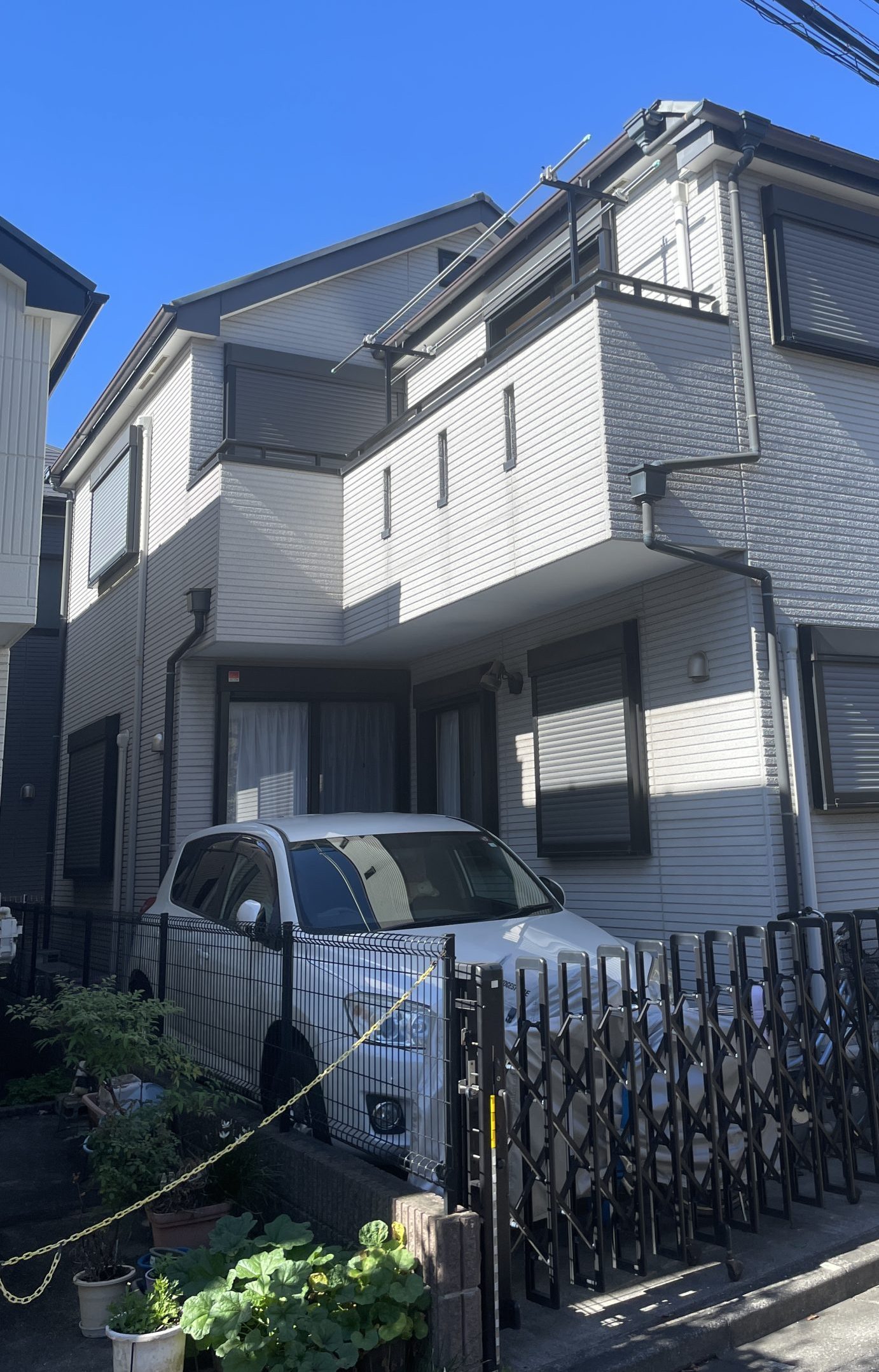 東京都杉並区（外壁塗装/屋根塗装/アイボリー/ベージュ/ツートーン）Before画像