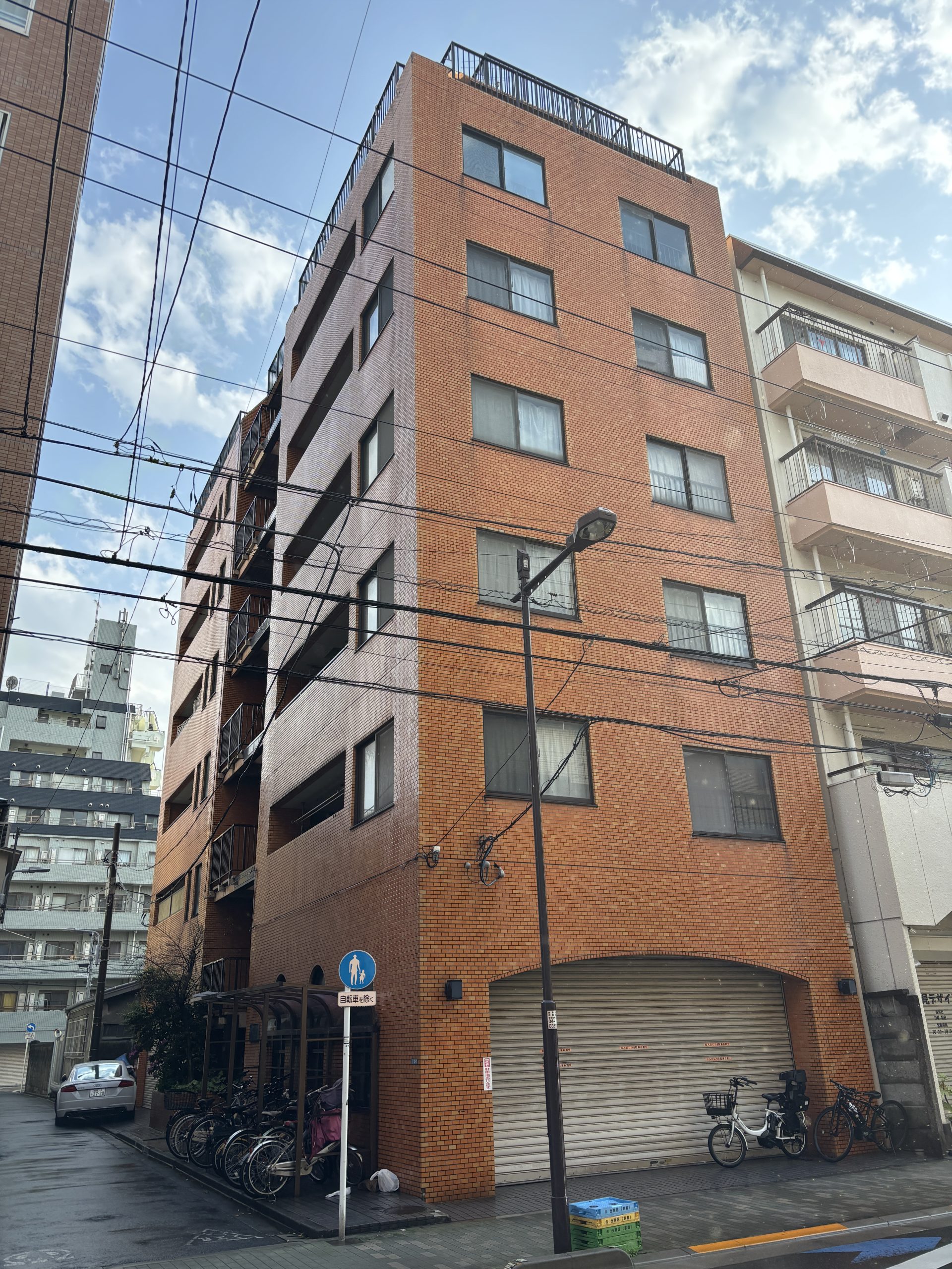 東京都台東区（大規模修繕/防水/外壁塗装/ネイビー）Before画像