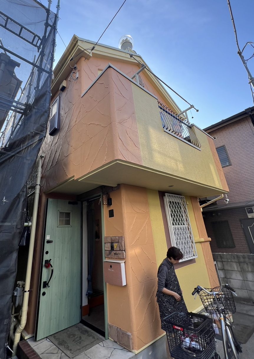 東京都中野区（外壁塗装/屋根塗装/イエロー/オレンジ/ツートーン）After画像