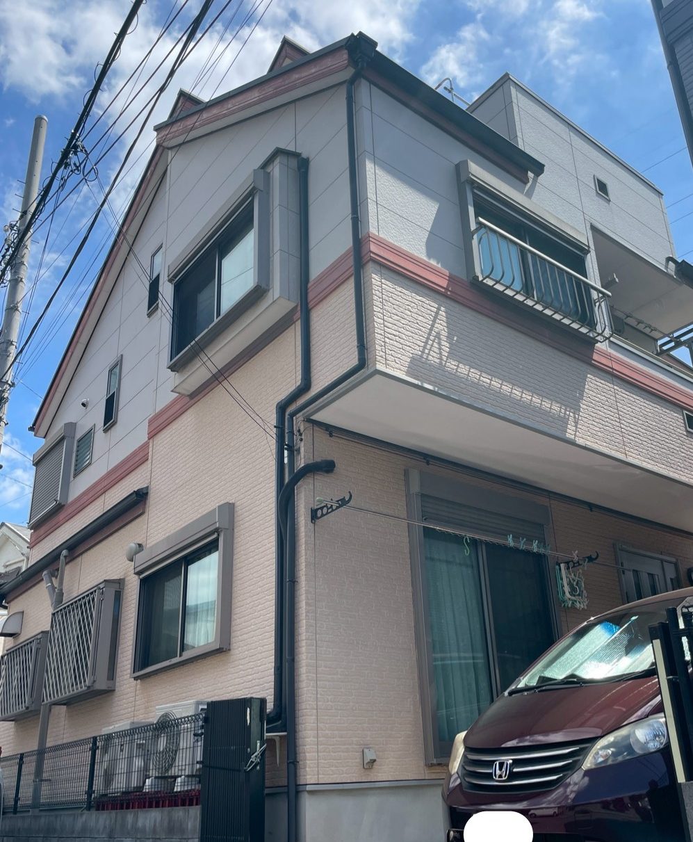 東京都足立区（外壁塗装/屋根塗装/グリーン/グリーングレー）Before画像