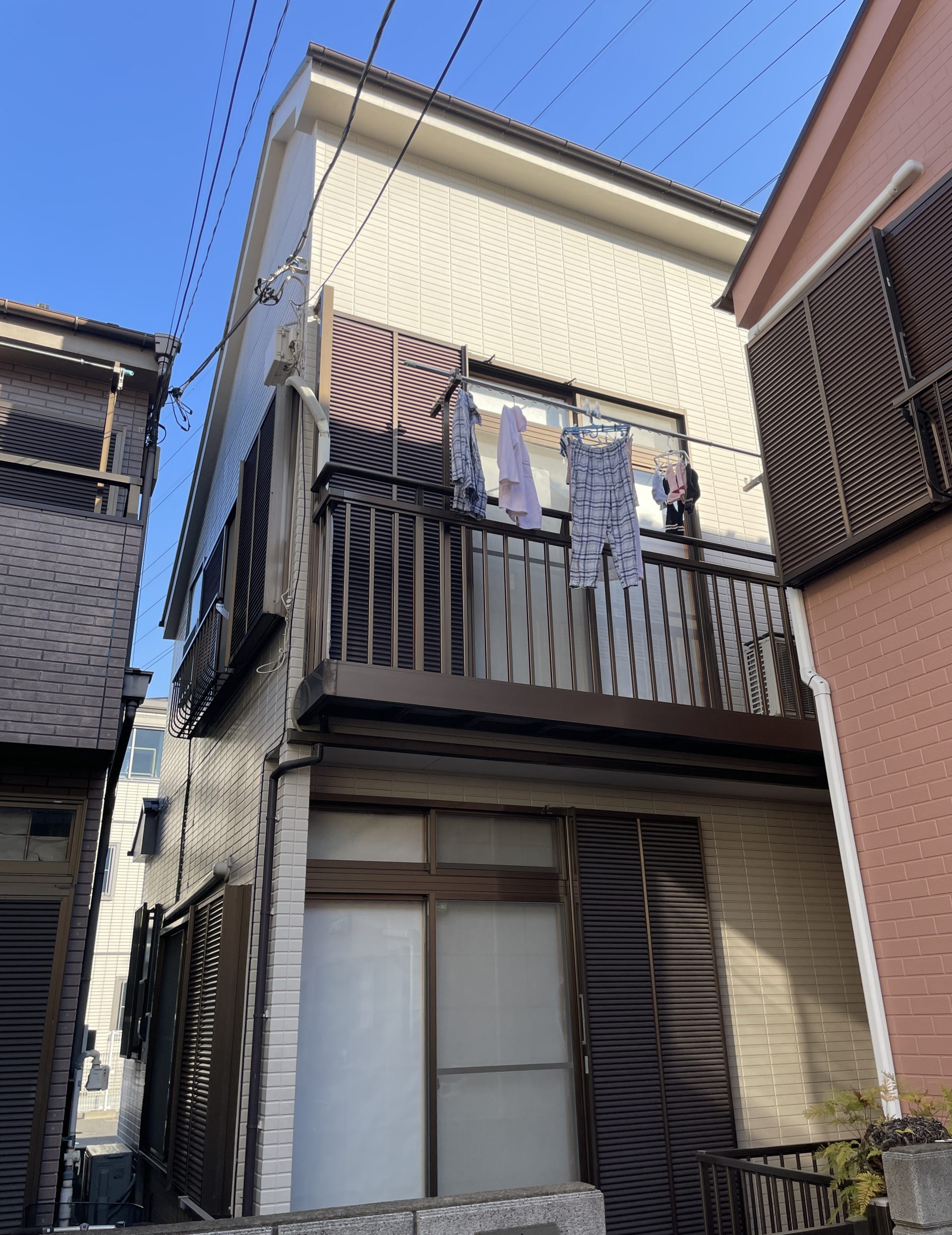 東京都足立区（外壁塗装/屋根塗装/アイボリー）Before画像
