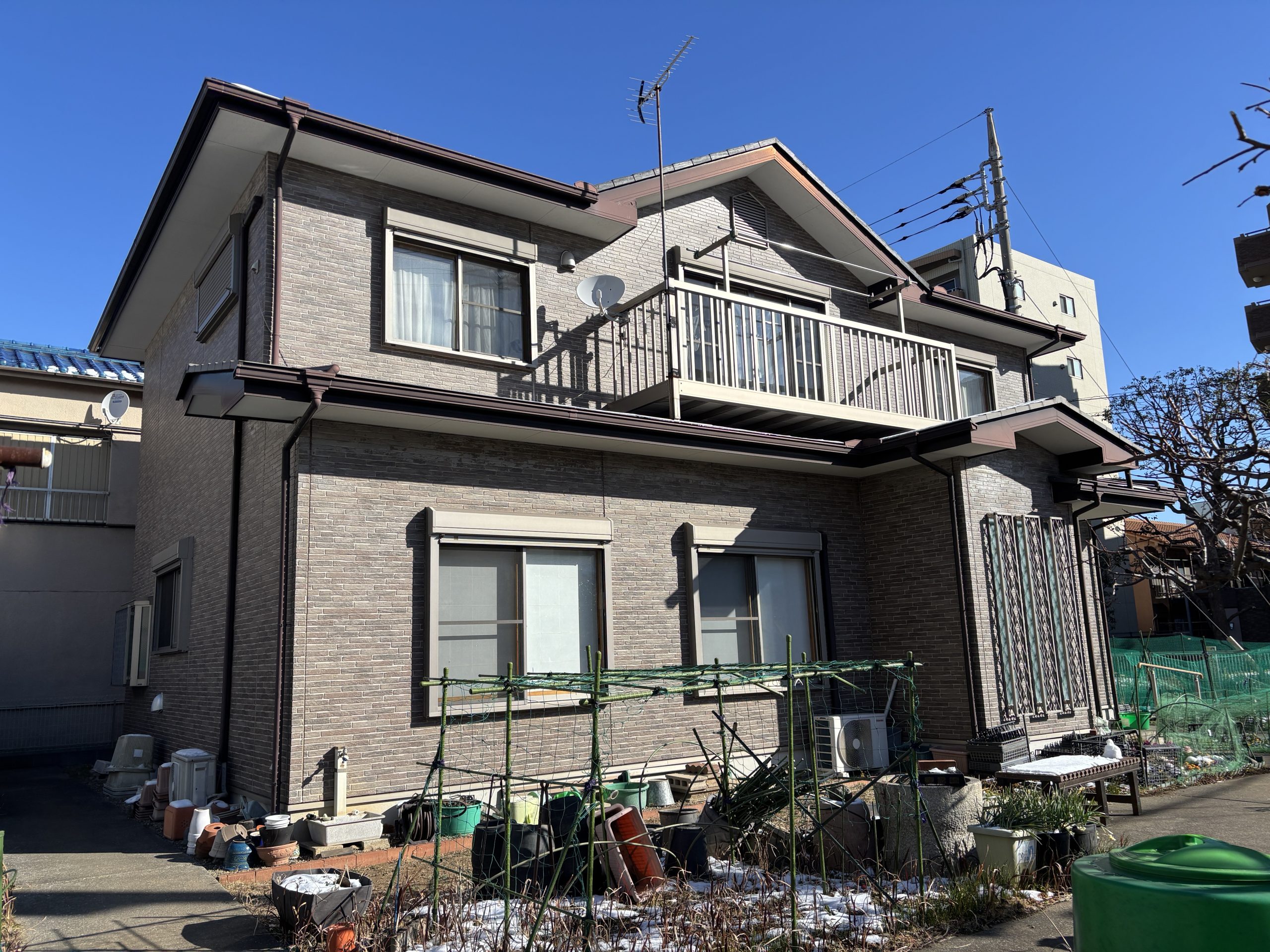 東京都江戸川区（外壁塗装/屋根塗装/ベージュ/アイボリー）Before画像